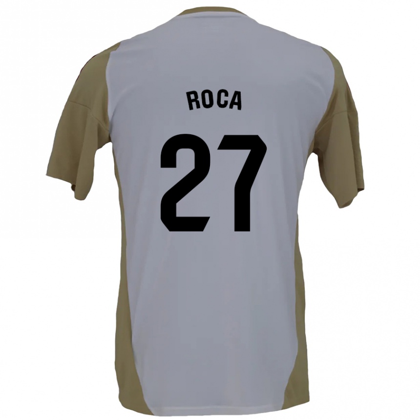 Enfant Football Maillot Joel Roca #27 Marron Blanc Tenues Extérieur 2024/25 Canada