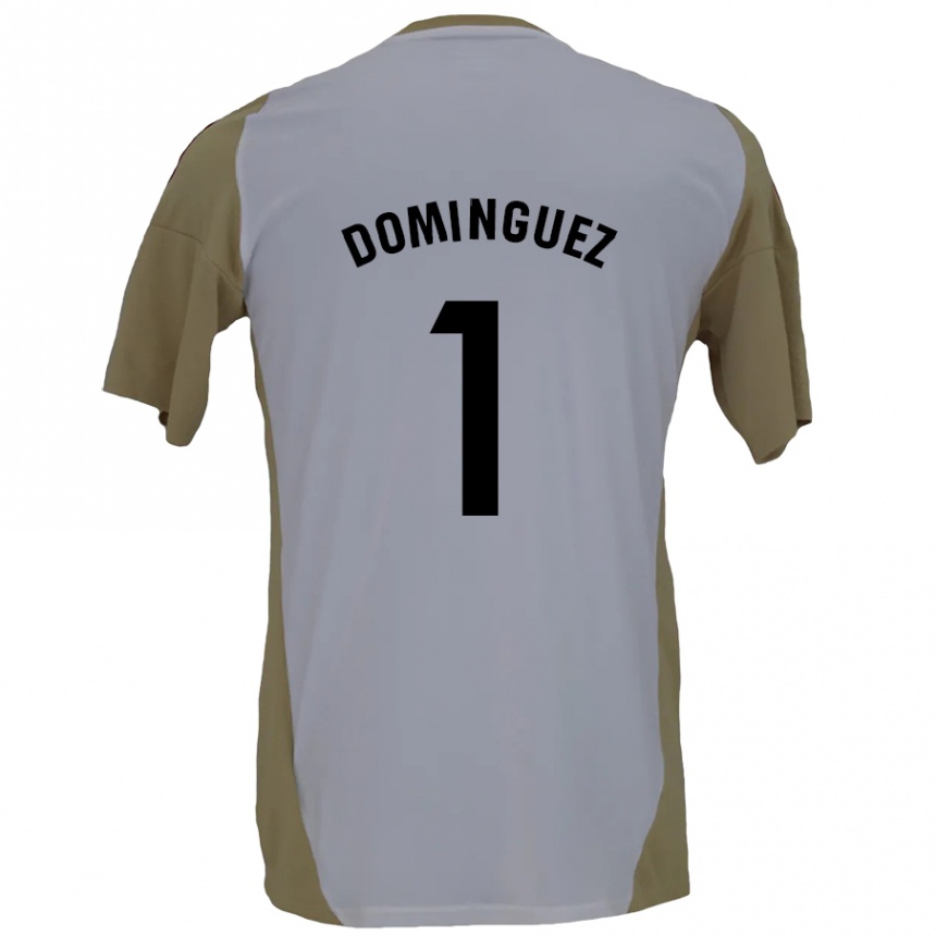 Kids Football Iago Domínguez #1 Brown White Away Jersey 2024/25 T-Shirt Canada