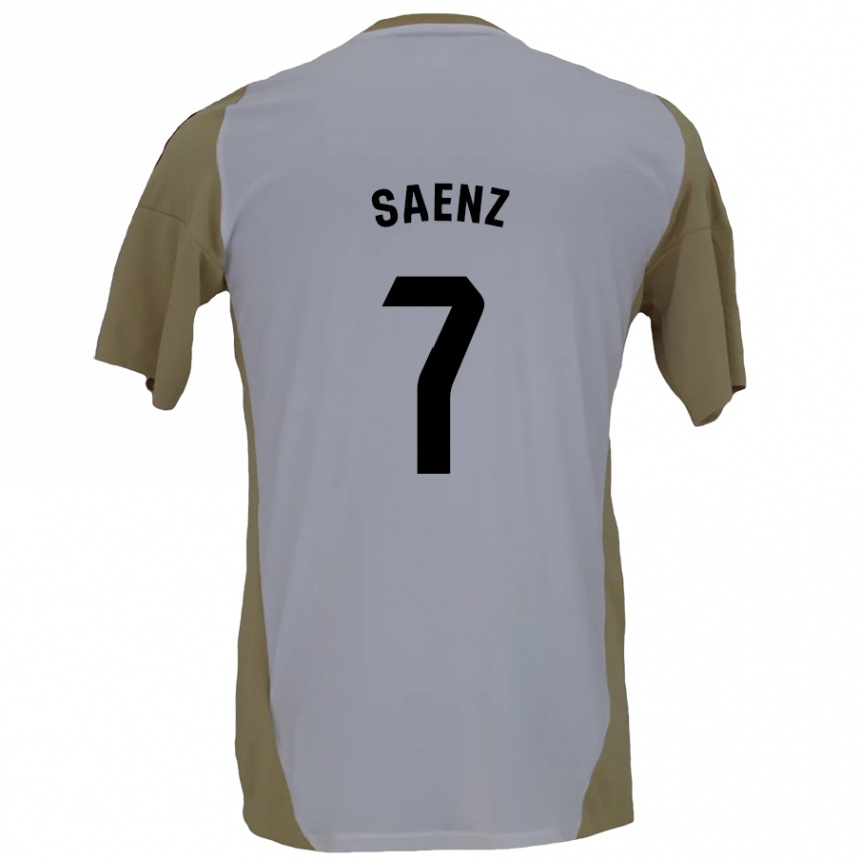 Enfant Football Maillot Raúl Sáenz #7 Marron Blanc Tenues Extérieur 2024/25 Canada