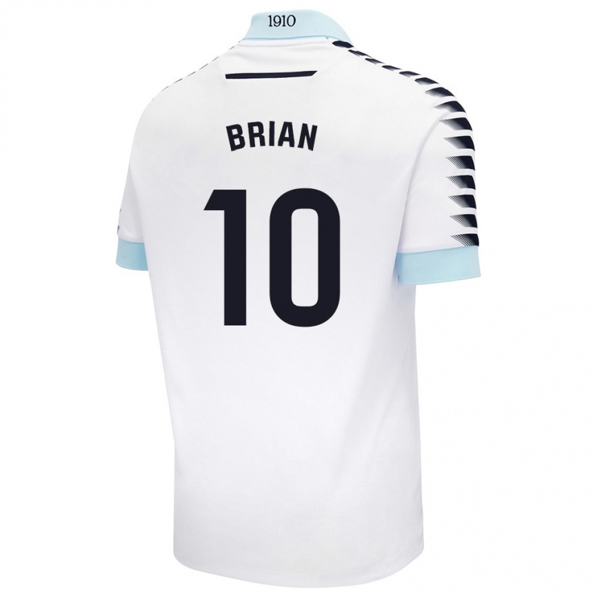 Kids Football Brian Ocampo #10 White Blue Away Jersey 2024/25 T-Shirt Canada