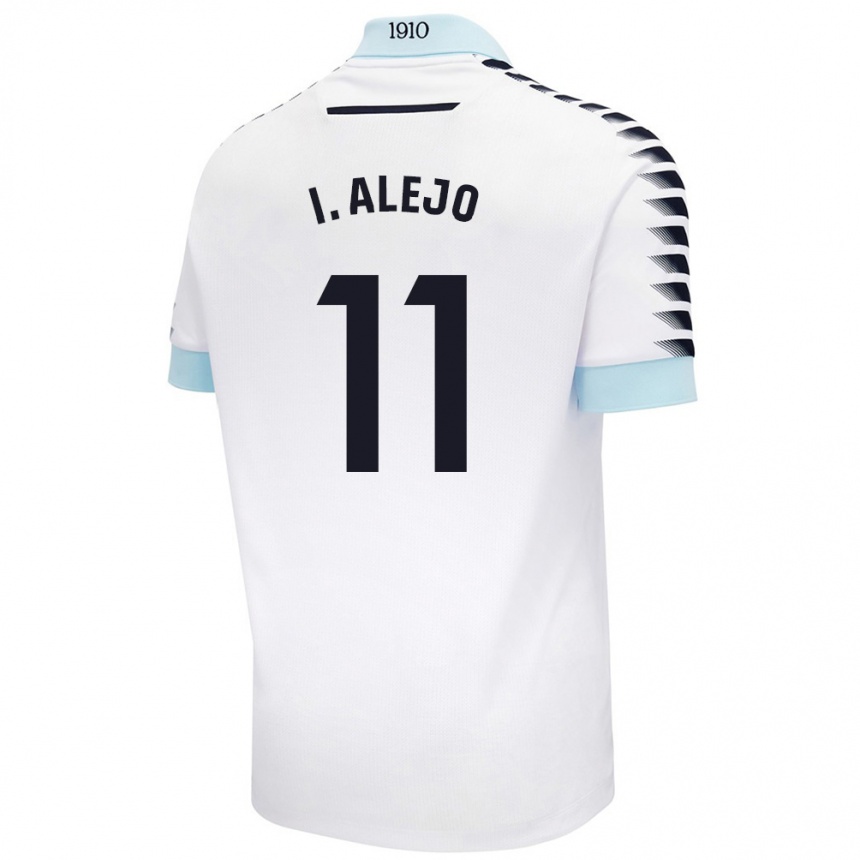 Enfant Football Maillot Iván Alejo #11 Blanc Bleu Tenues Extérieur 2024/25 Canada