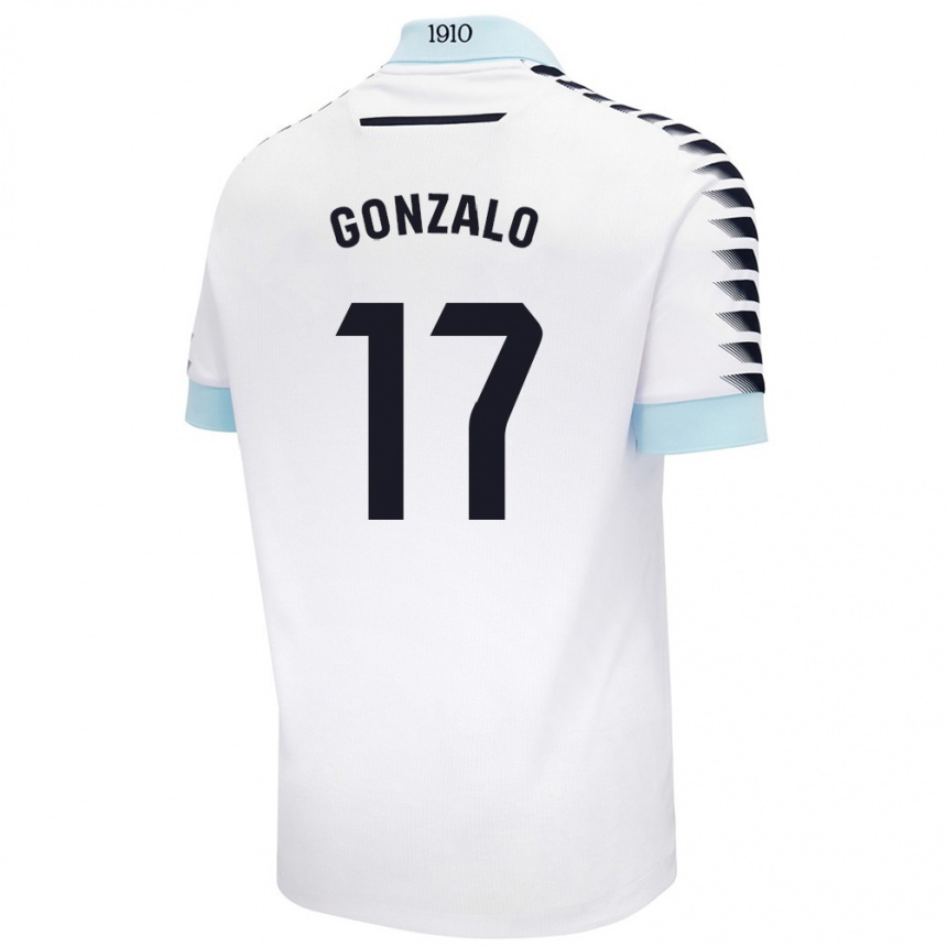 Enfant Football Maillot Gonzalo Escalante #17 Blanc Bleu Tenues Extérieur 2024/25 Canada