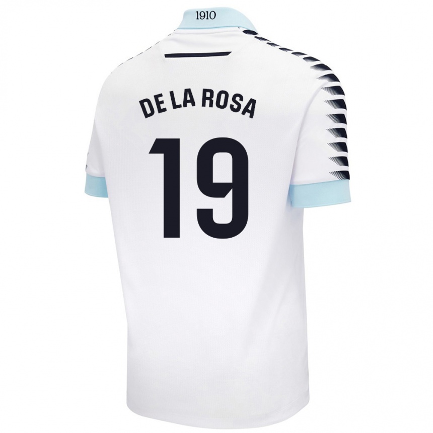 Kids Football José Antonio De La Rosa #19 White Blue Away Jersey 2024/25 T-Shirt Canada