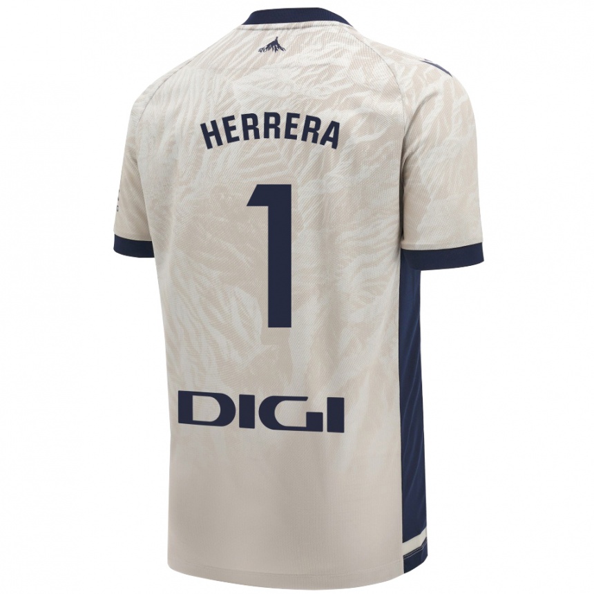 Enfant Football Maillot Sergio Herrera #1 Gris Clair Tenues Extérieur 2024/25 Canada