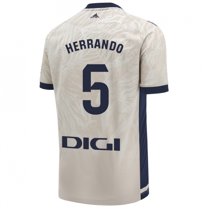 Enfant Football Maillot Jorge Herrando #5 Gris Clair Tenues Extérieur 2024/25 Canada