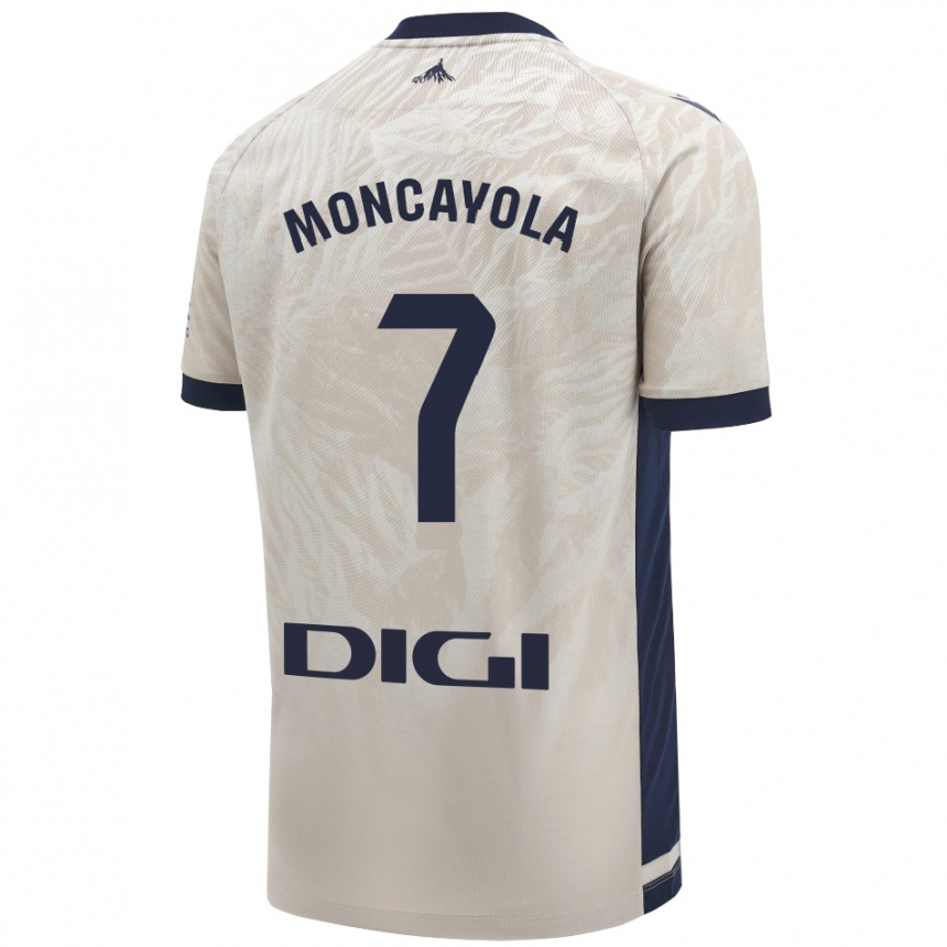 Kids Football Jon Moncayola #7 Light Gray Away Jersey 2024/25 T-Shirt Canada