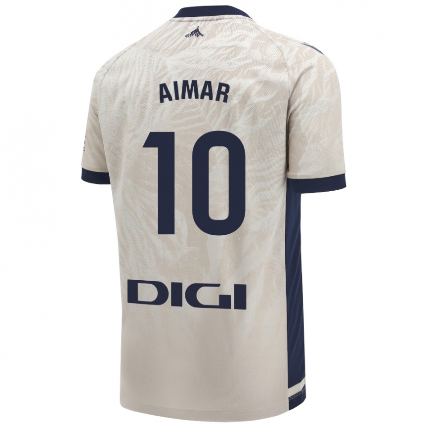 Enfant Football Maillot Aimar Oroz #10 Gris Clair Tenues Extérieur 2024/25 Canada