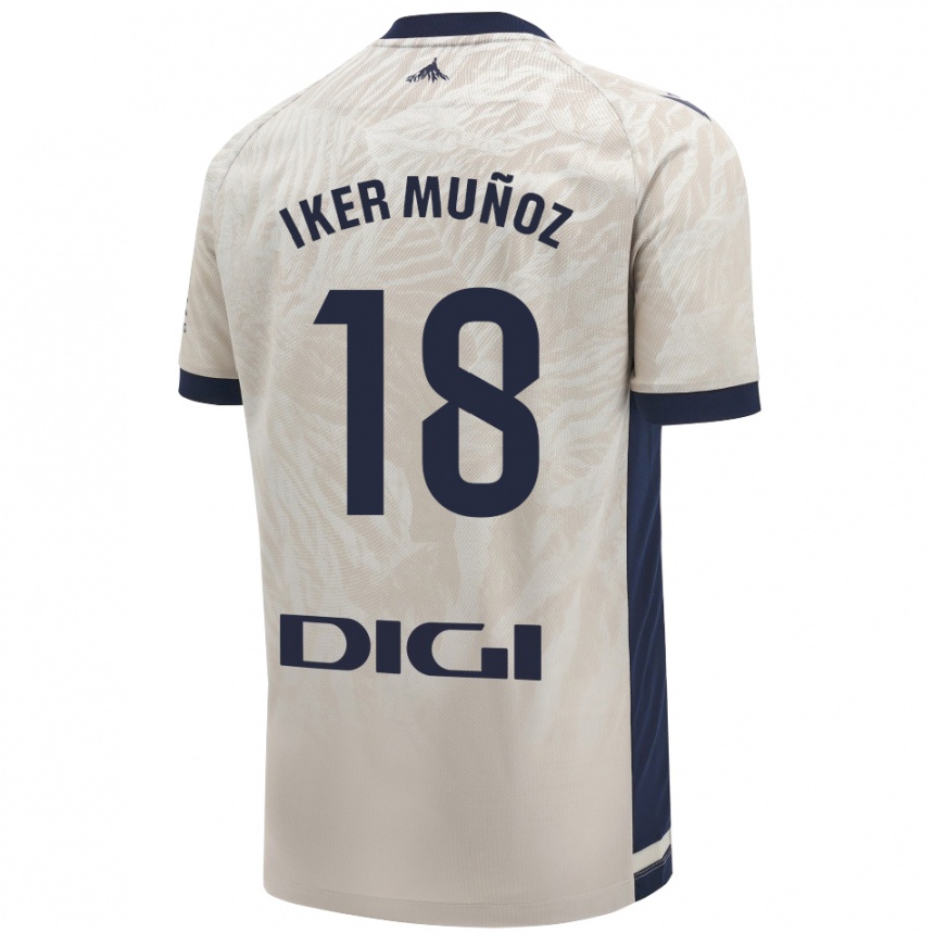 Enfant Football Maillot Iker Muñoz #18 Gris Clair Tenues Extérieur 2024/25 Canada