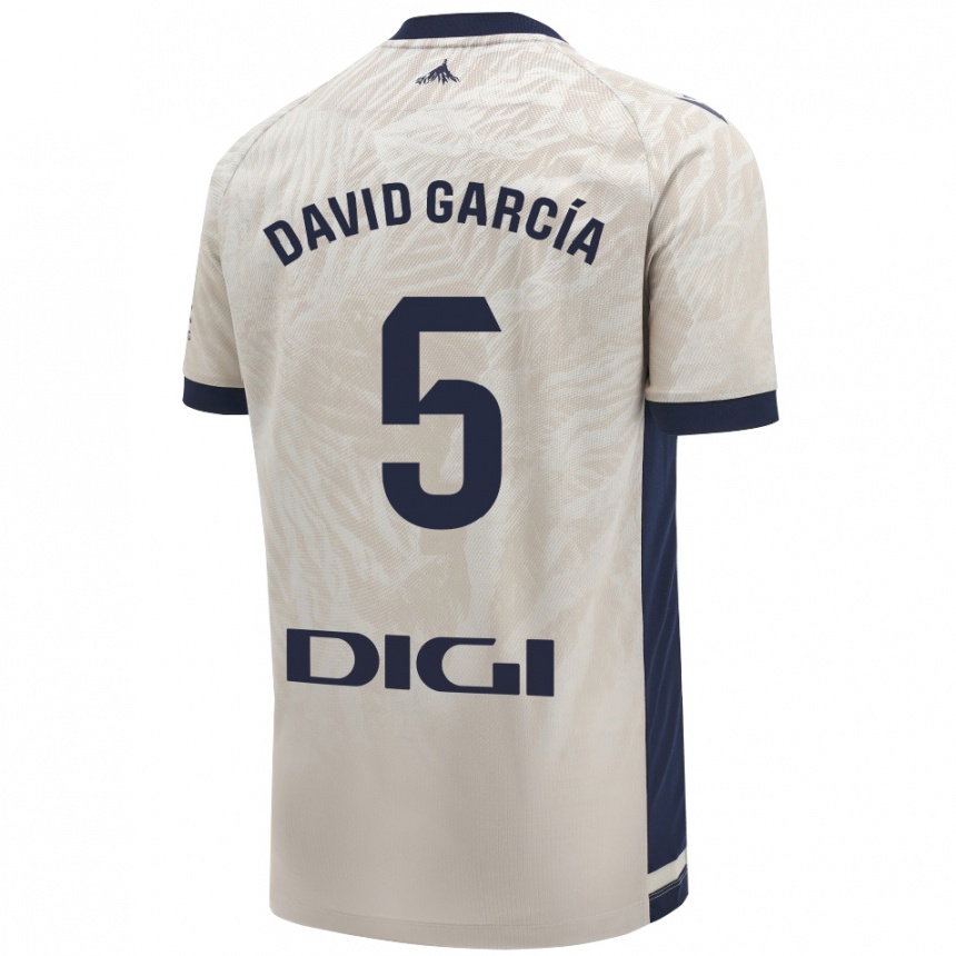 Enfant Football Maillot David García #5 Gris Clair Tenues Extérieur 2024/25 Canada