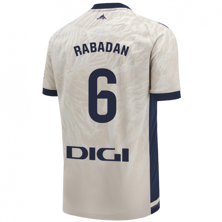 Kids Football David Rabadán #6 Light Gray Away Jersey 2024/25 T-Shirt Canada