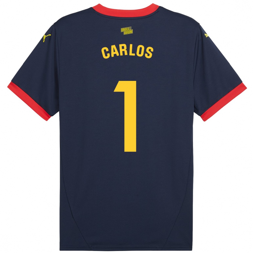 Kids Football Juan Carlos #1 Navy Red Away Jersey 2024/25 T-Shirt Canada