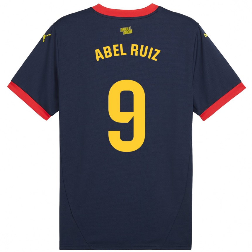 Kids Football Abel Ruiz #9 Navy Red Away Jersey 2024/25 T-Shirt Canada