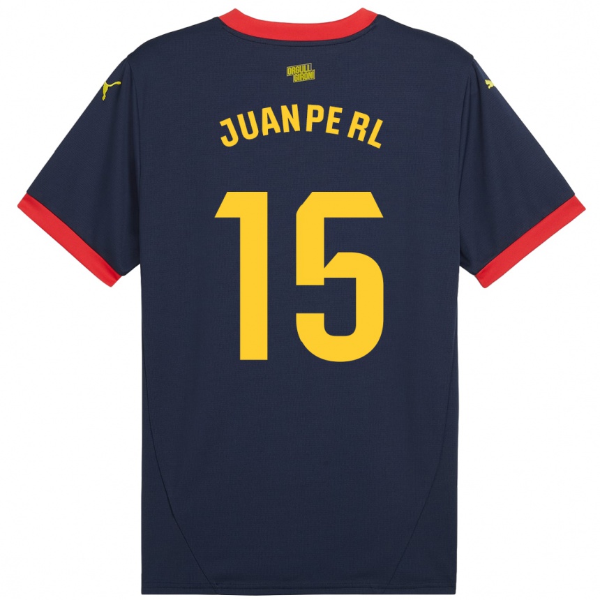 Kids Football Juanpe #15 Navy Red Away Jersey 2024/25 T-Shirt Canada