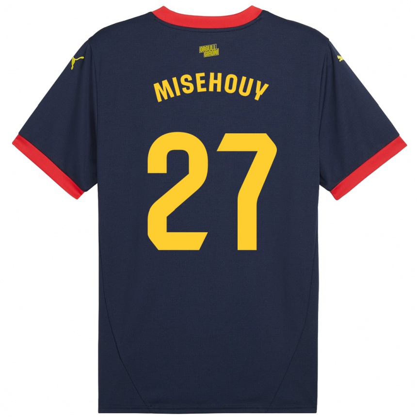 Enfant Football Maillot Gabriel Misehouy #27 Bleu Marine Rouge Tenues Extérieur 2024/25 Canada