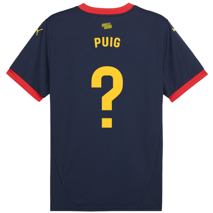 Kids Football Sergi Puig #0 Navy Red Away Jersey 2024/25 T-Shirt Canada