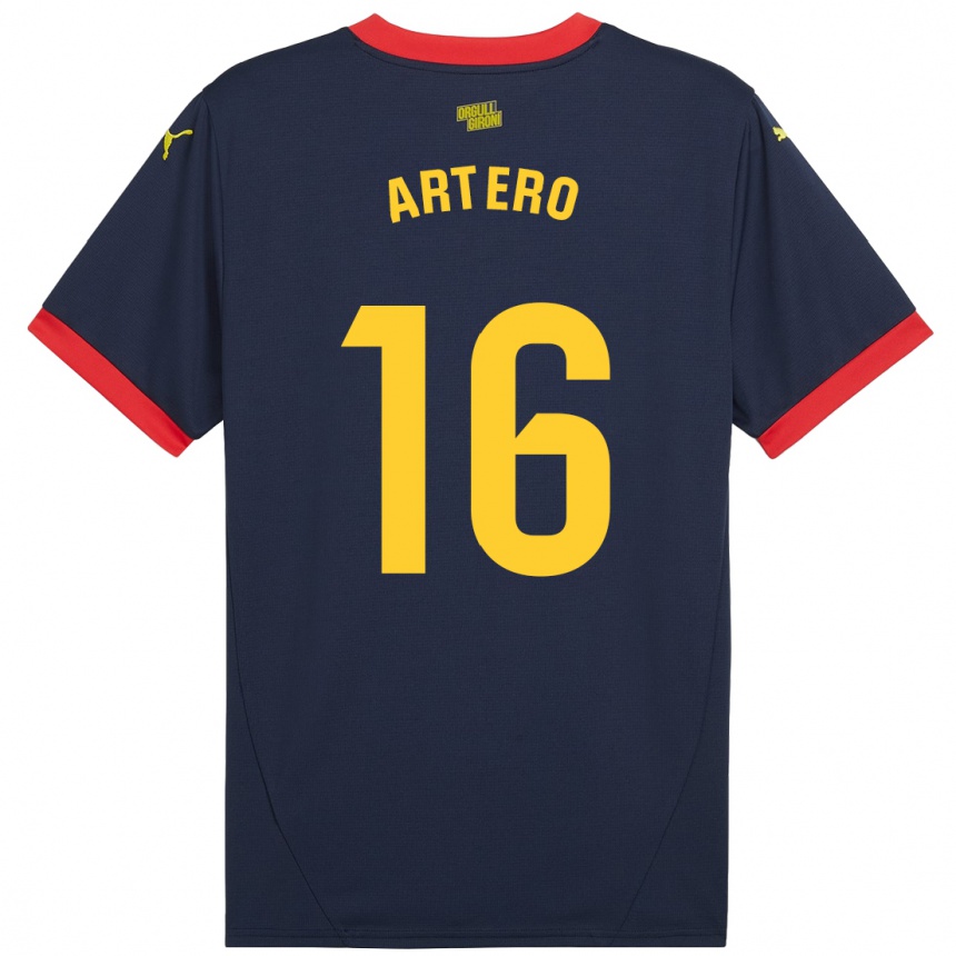 Enfant Football Maillot Ricard Artero #16 Bleu Marine Rouge Tenues Extérieur 2024/25 Canada