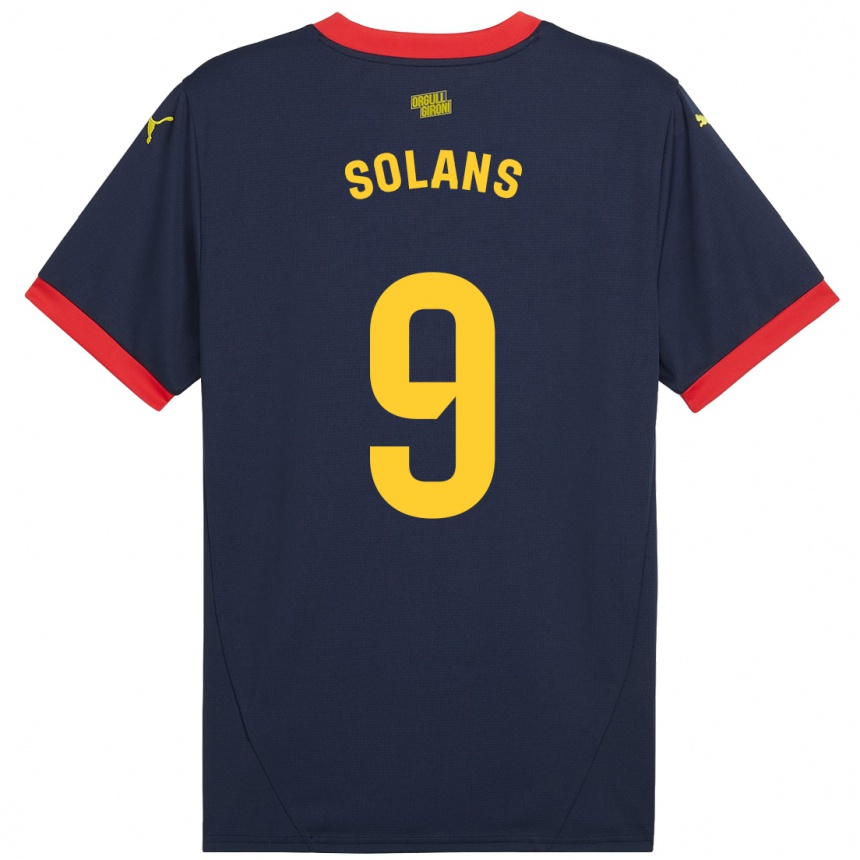 Enfant Football Maillot Sergi Solans #9 Bleu Marine Rouge Tenues Extérieur 2024/25 Canada