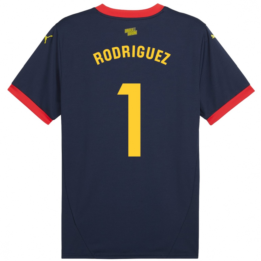 Kids Football Maria Rodríguez #1 Navy Red Away Jersey 2024/25 T-Shirt Canada