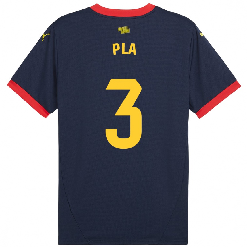 Kids Football Marta Pla #3 Navy Red Away Jersey 2024/25 T-Shirt Canada