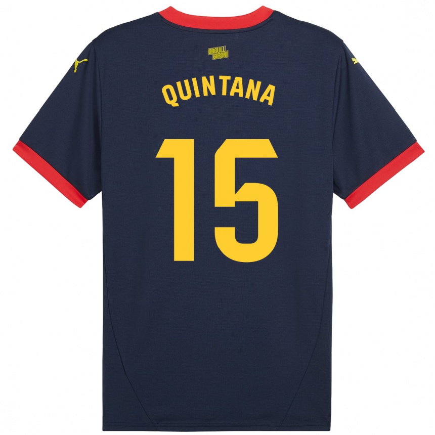 Kids Football Amru Quintana #15 Navy Red Away Jersey 2024/25 T-Shirt Canada