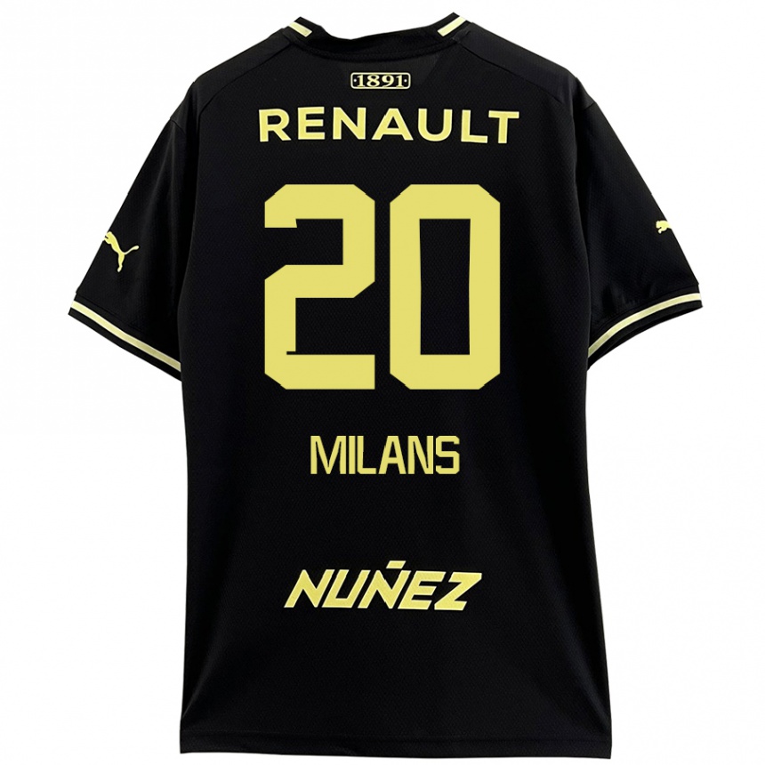 Enfant Football Maillot Pedro Milans #20 Noir Jaune Tenues Extérieur 2024/25 Canada