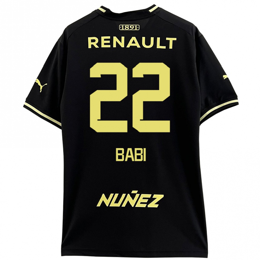 Kids Football Matheus Babi #22 Black Yellow Away Jersey 2024/25 T-Shirt Canada