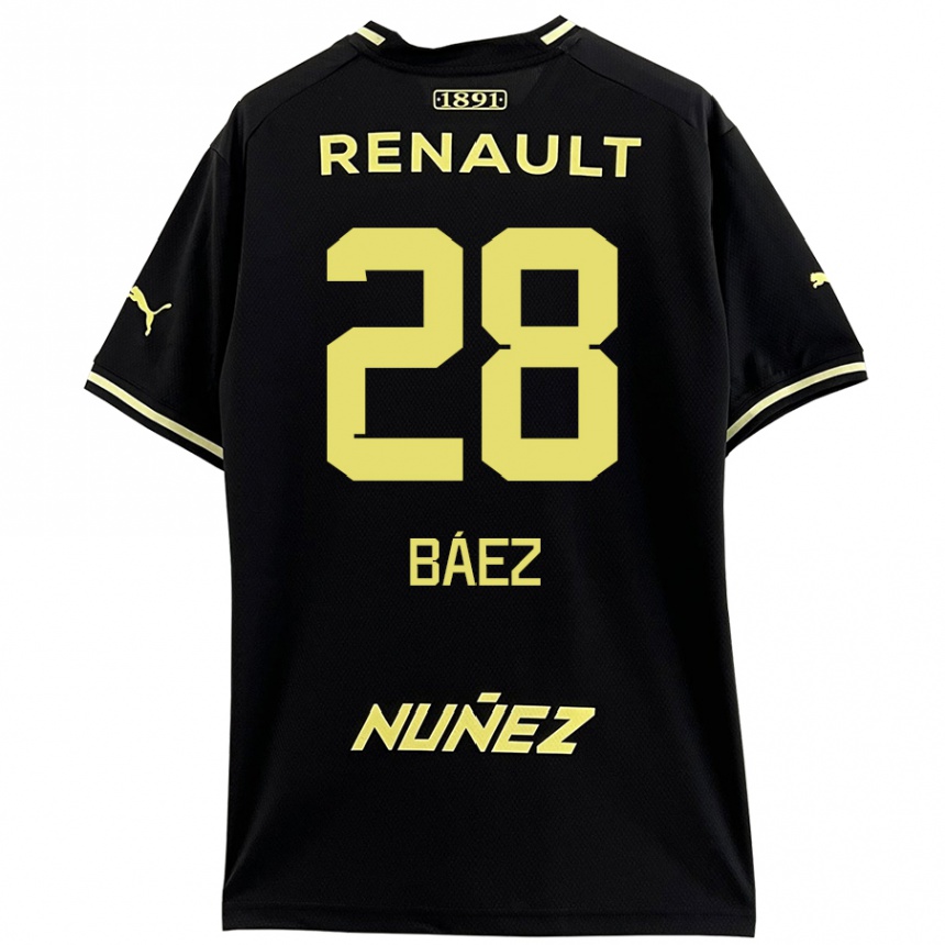 Kids Football Jaime Báez #28 Black Yellow Away Jersey 2024/25 T-Shirt Canada