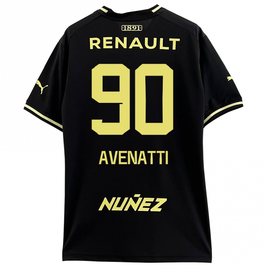 Kids Football Felipe Avenatti #90 Black Yellow Away Jersey 2024/25 T-Shirt Canada