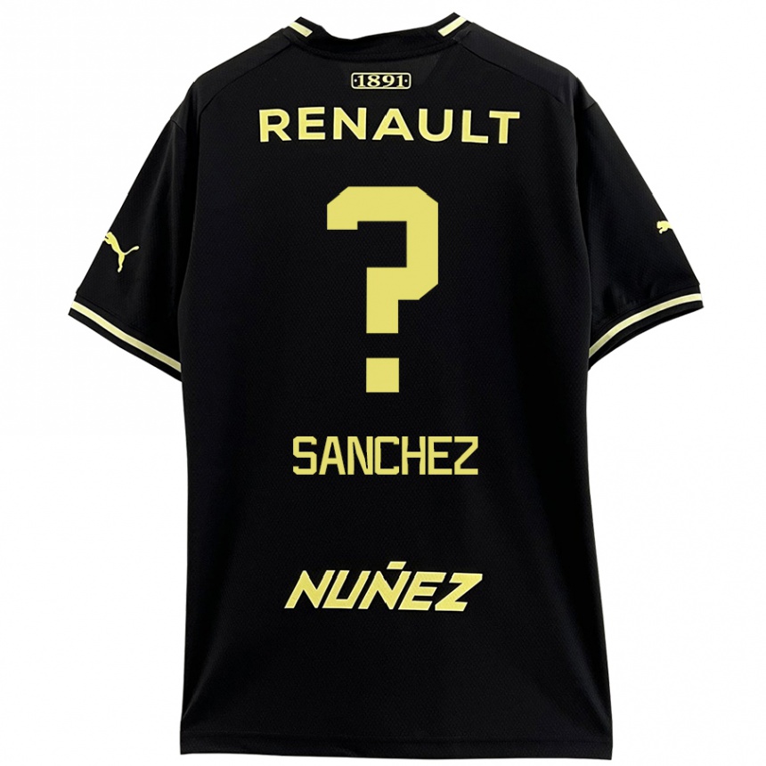 Enfant Football Maillot Juan Sanchez #0 Noir Jaune Tenues Extérieur 2024/25 Canada