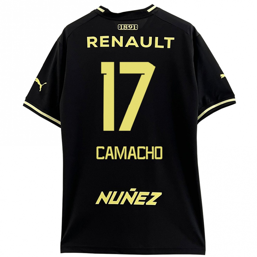 Kids Football Sebastián Camacho #17 Black Yellow Away Jersey 2024/25 T-Shirt Canada