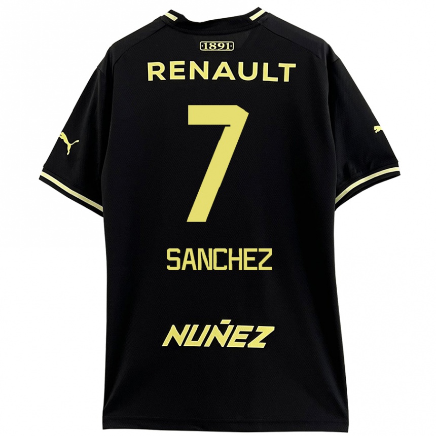 Enfant Football Maillot Carlos Sánchez #7 Noir Jaune Tenues Extérieur 2024/25 Canada