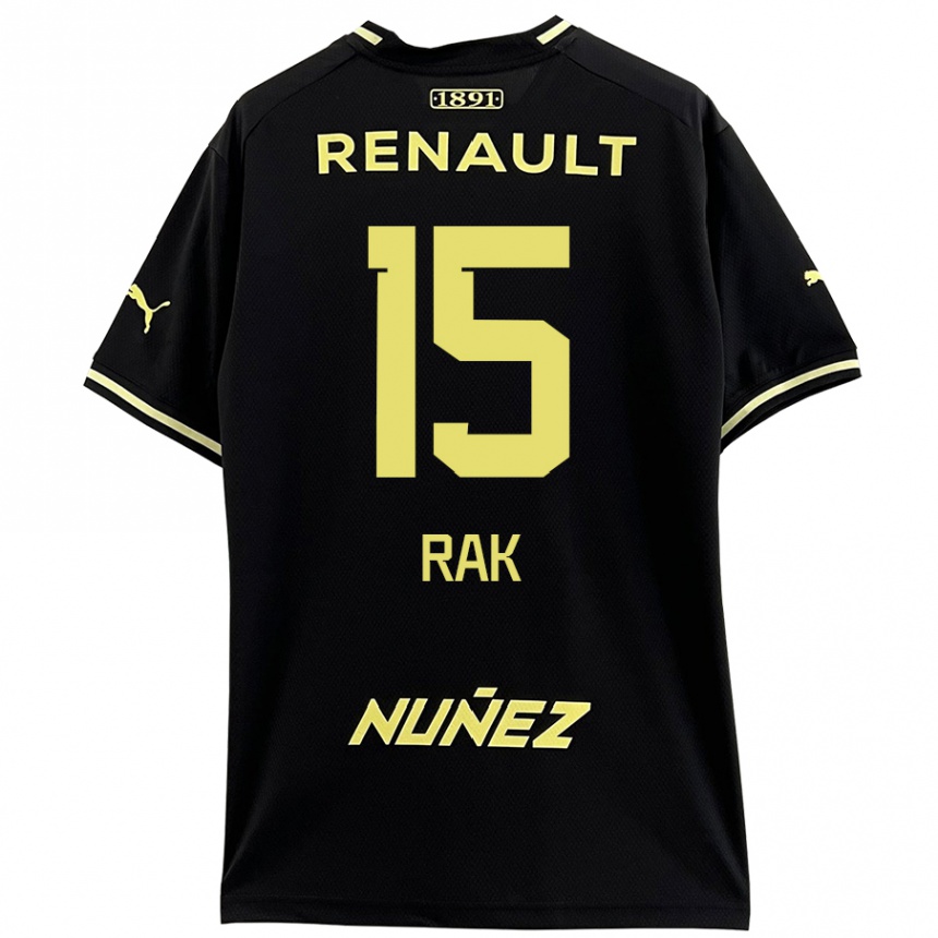 Enfant Football Maillot Yonatthan Rak #15 Noir Jaune Tenues Extérieur 2024/25 Canada