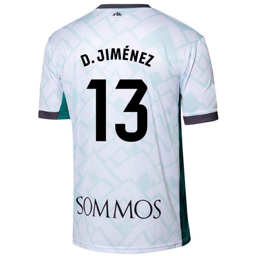 Kids Football Dani Jiménez #13 White Green Away Jersey 2024/25 T-Shirt Canada