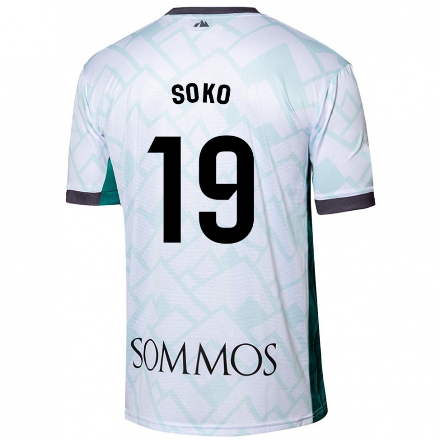 Kids Football Patrick Soko #19 White Green Away Jersey 2024/25 T-Shirt Canada