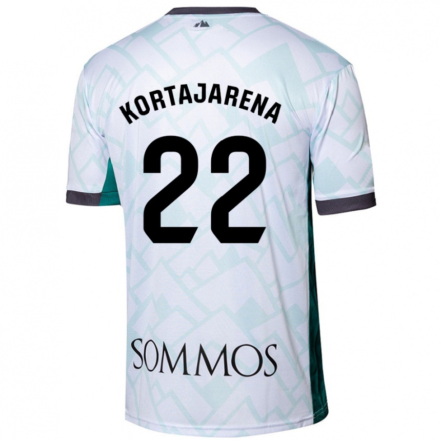 Enfant Football Maillot Iker Kortajarena #22 Blanc Vert Tenues Extérieur 2024/25 Canada