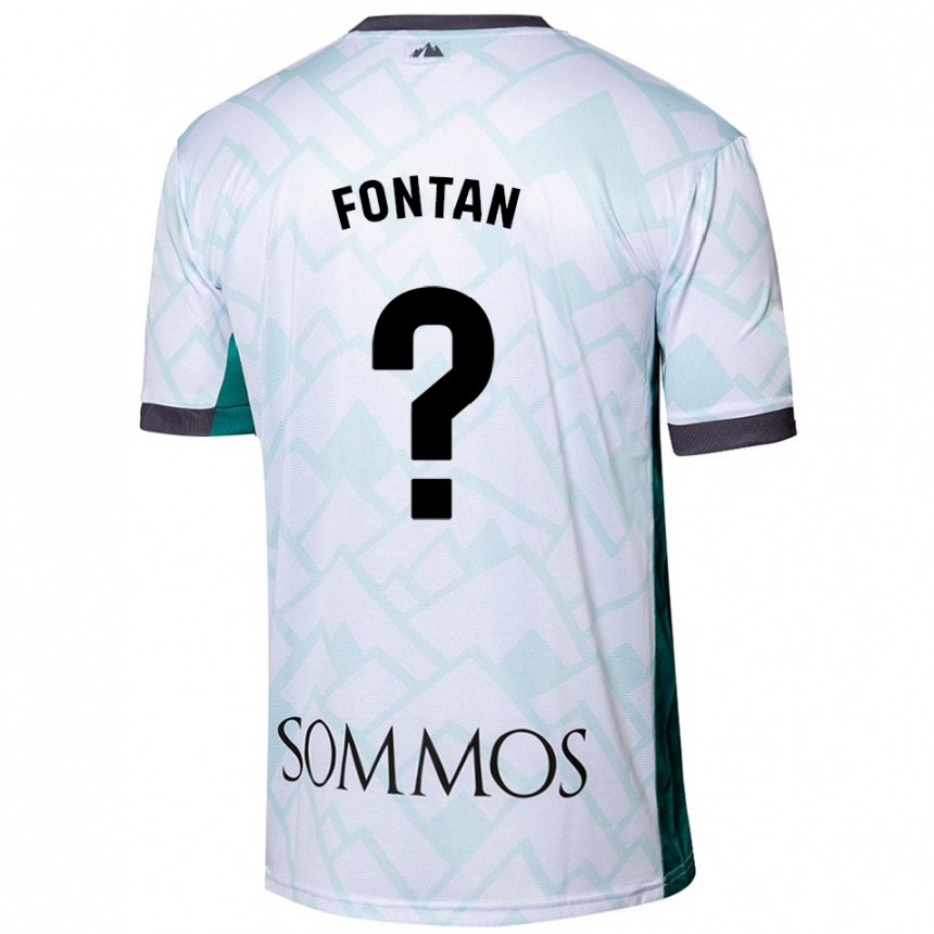 Enfant Football Maillot Nico Fontán #0 Blanc Vert Tenues Extérieur 2024/25 Canada