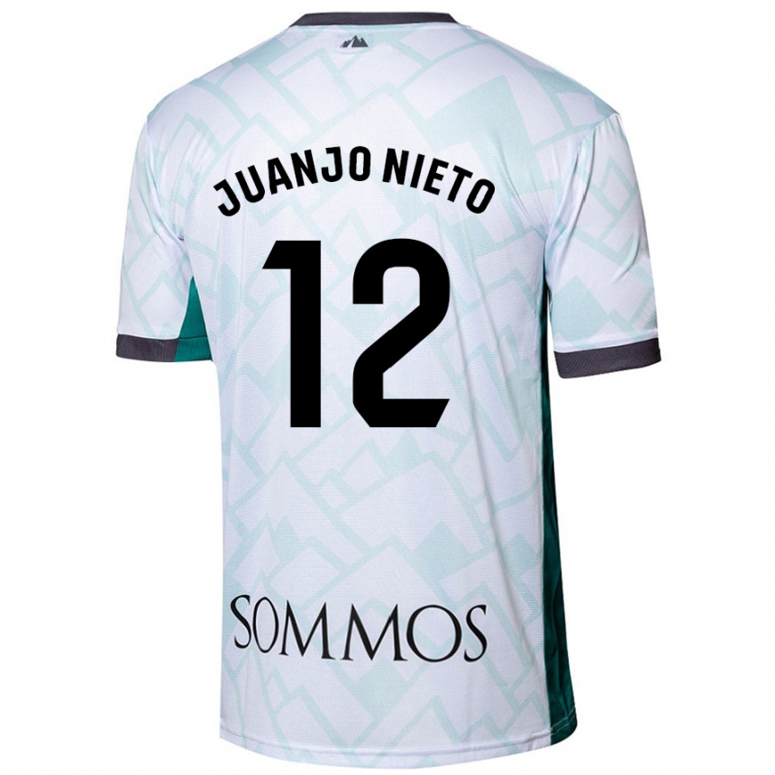 Enfant Football Maillot Juanjo Nieto #12 Blanc Vert Tenues Extérieur 2024/25 Canada