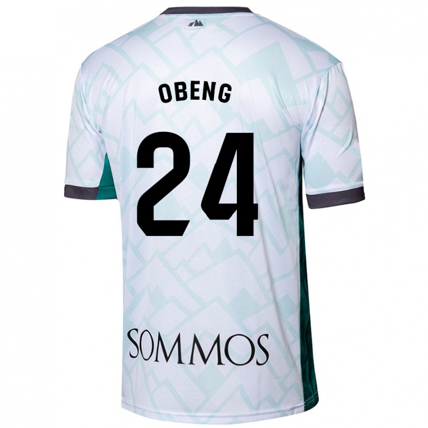 Enfant Football Maillot Samuel Obeng #24 Blanc Vert Tenues Extérieur 2024/25 Canada