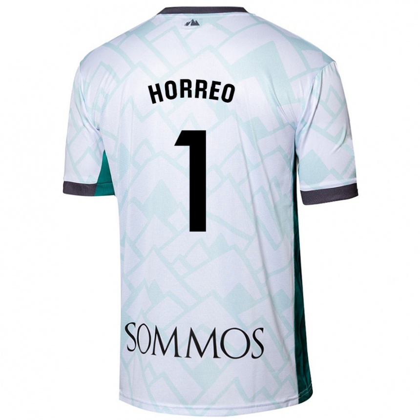 Kids Football Berto Hórreo #1 White Green Away Jersey 2024/25 T-Shirt Canada