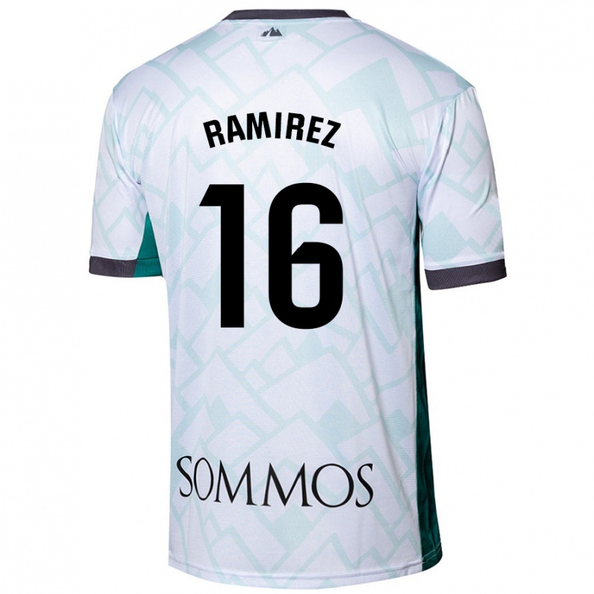 Enfant Football Maillot Vanesa Ramírez #16 Blanc Vert Tenues Extérieur 2024/25 Canada