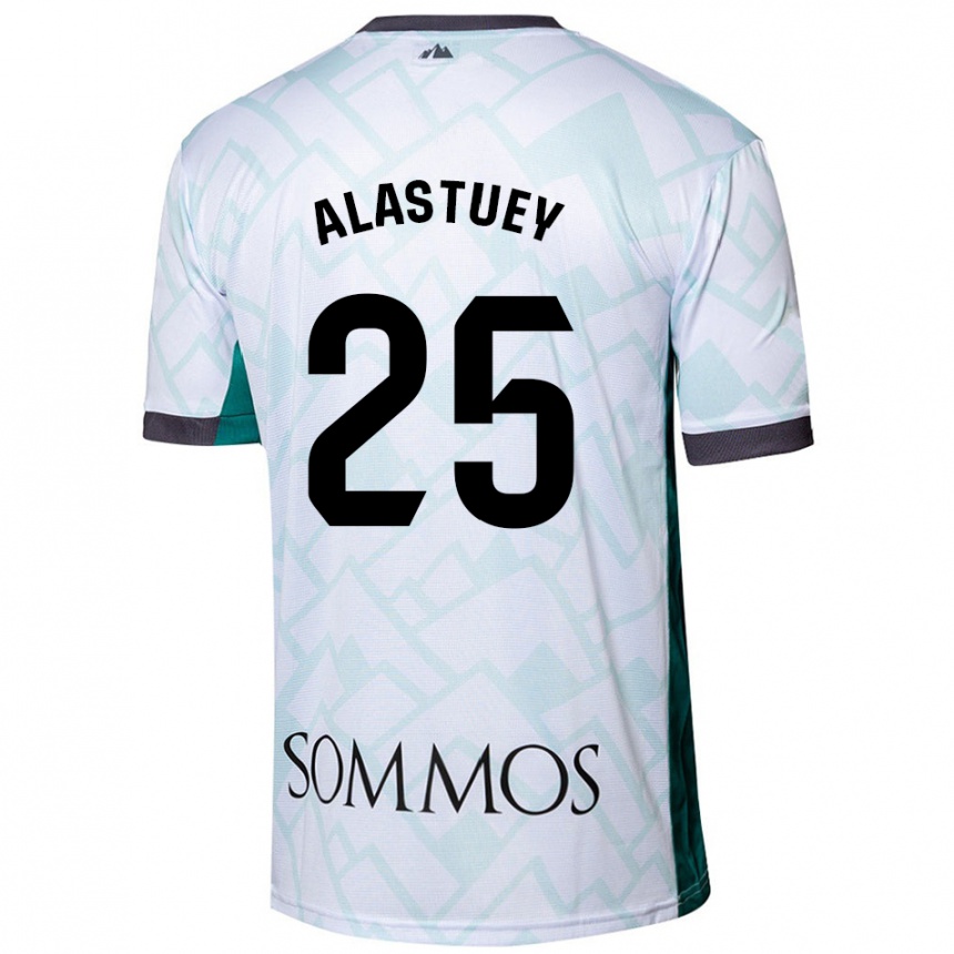 Enfant Football Maillot Martina Alastuey #25 Blanc Vert Tenues Extérieur 2024/25 Canada