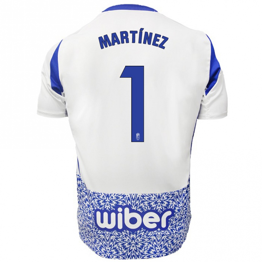 Enfant Football Maillot Marc Martínez #1 Blanc Bleu Tenues Extérieur 2024/25 Canada