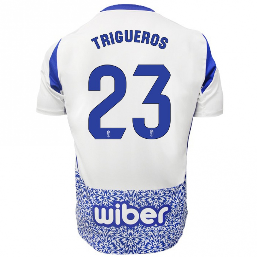 Kids Football Manu Trigueros #23 White Blue Away Jersey 2024/25 T-Shirt Canada