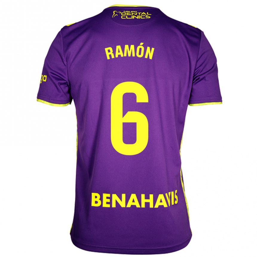 Kids Football Ramón Enríquez #6 Purple Yellow Away Jersey 2024/25 T-Shirt Canada