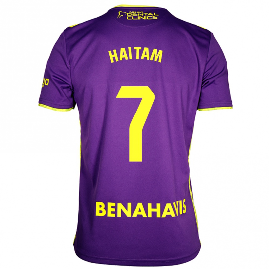 Enfant Football Maillot Haitam Abaida #7 Violet Jaune Tenues Extérieur 2024/25 Canada