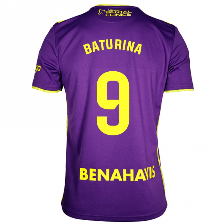 Enfant Football Maillot Roko Baturina #9 Violet Jaune Tenues Extérieur 2024/25 Canada