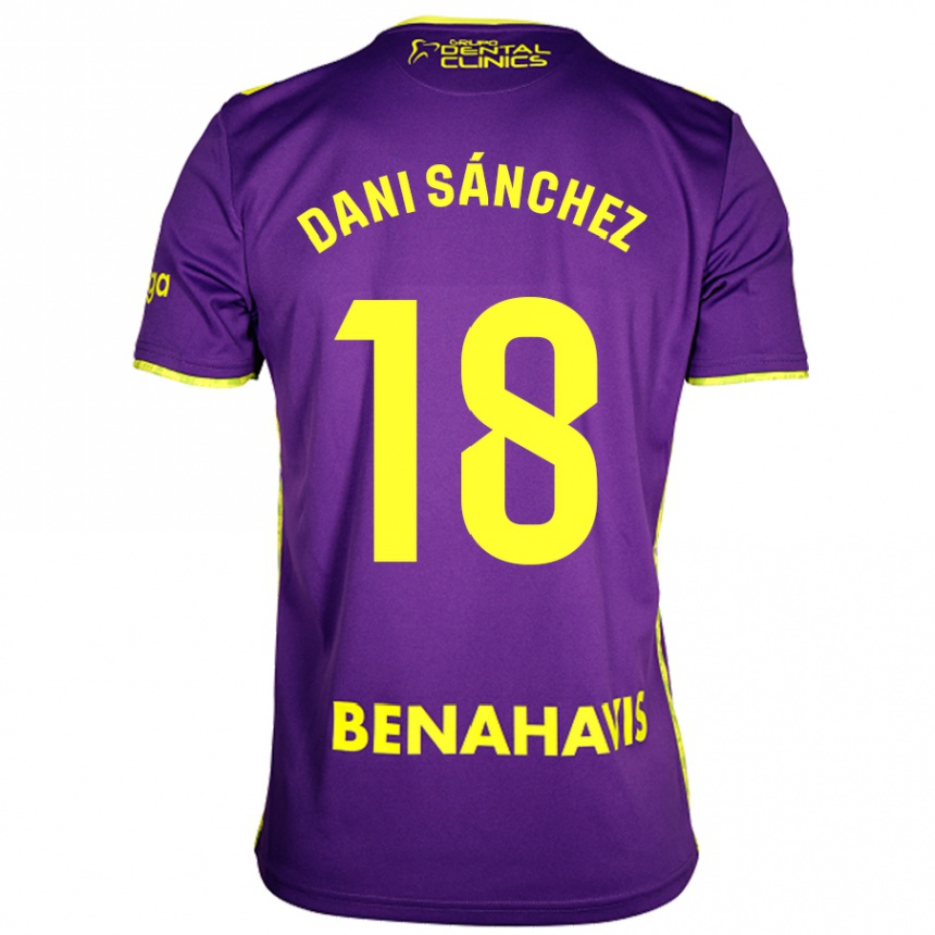 Enfant Football Maillot Dani Sánchez #18 Violet Jaune Tenues Extérieur 2024/25 Canada