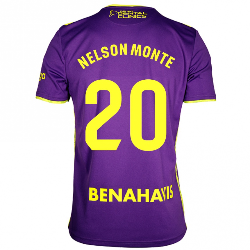 Kids Football Nélson Monte #20 Purple Yellow Away Jersey 2024/25 T-Shirt Canada