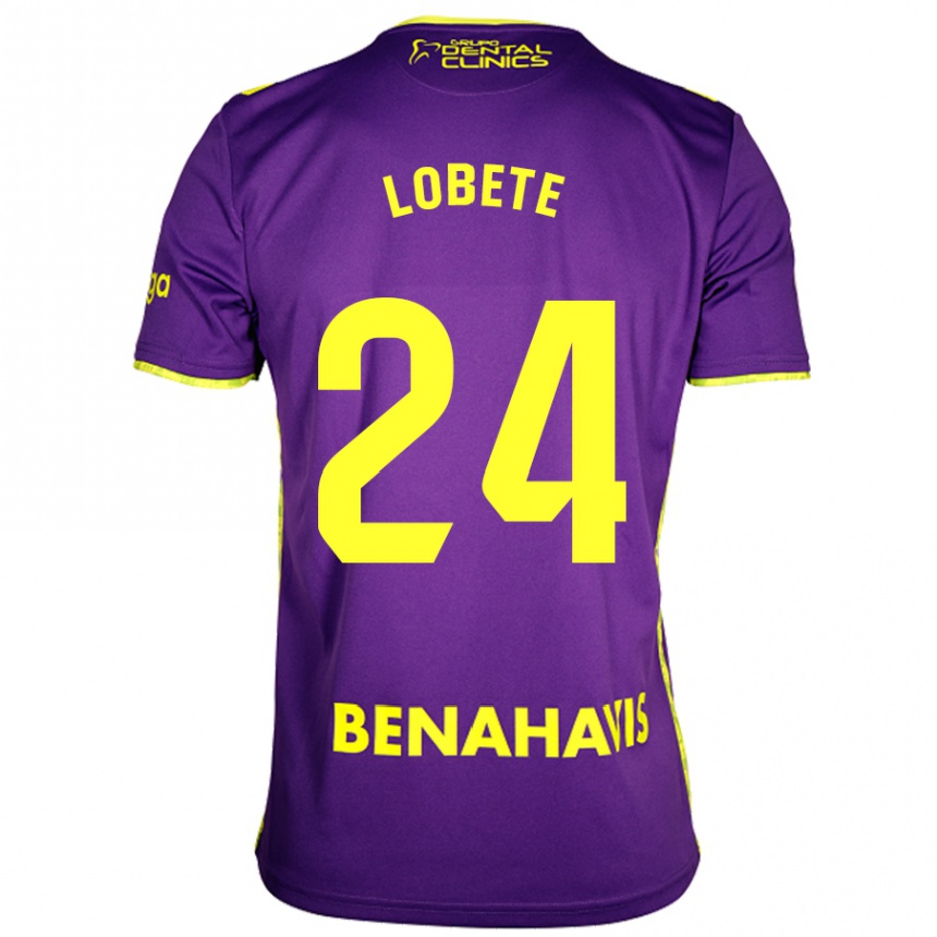 Enfant Football Maillot Julen Lobete #24 Violet Jaune Tenues Extérieur 2024/25 Canada