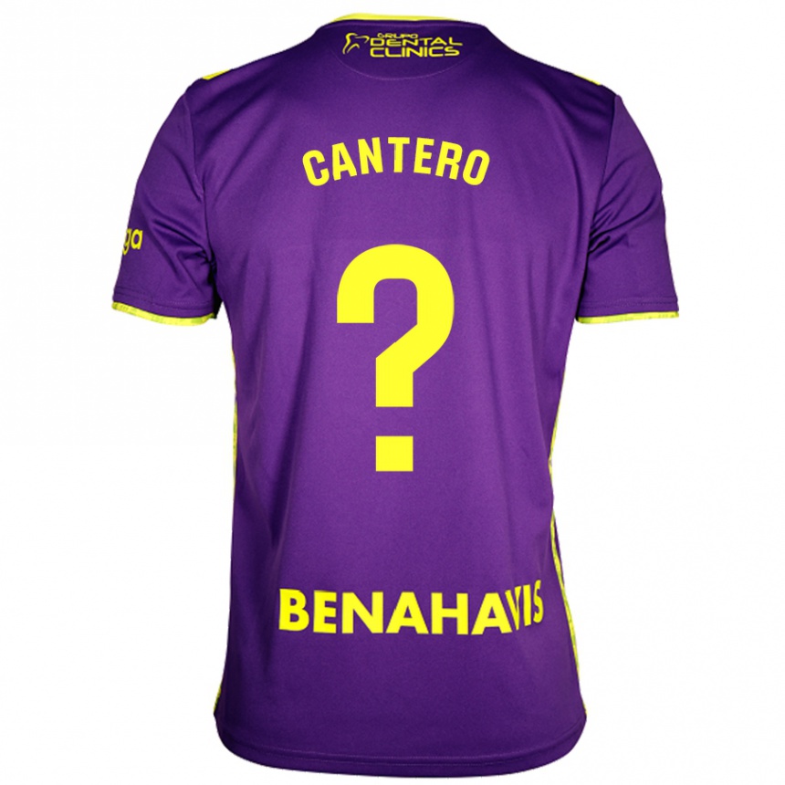 Kids Football José Cantero #0 Purple Yellow Away Jersey 2024/25 T-Shirt Canada